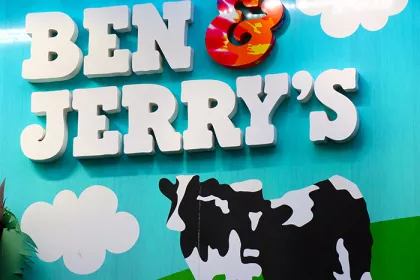 Ben & Jerry's ice cream sign